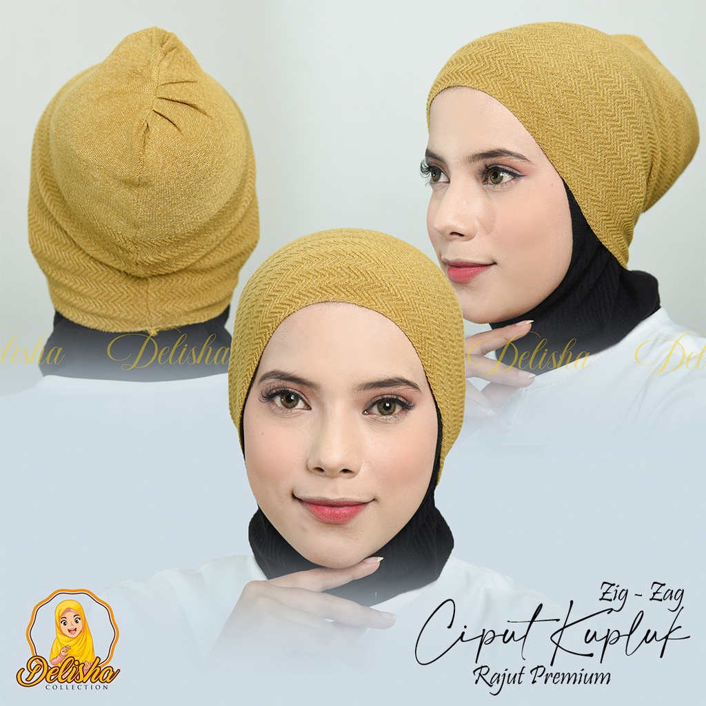 Ciput Rajut Premium Kupluk Anti Pusing Salur &amp; Zig-Zaq / Ciput Kupluk Rajut Anti Pusing Salur &amp; Ziq-Zaq