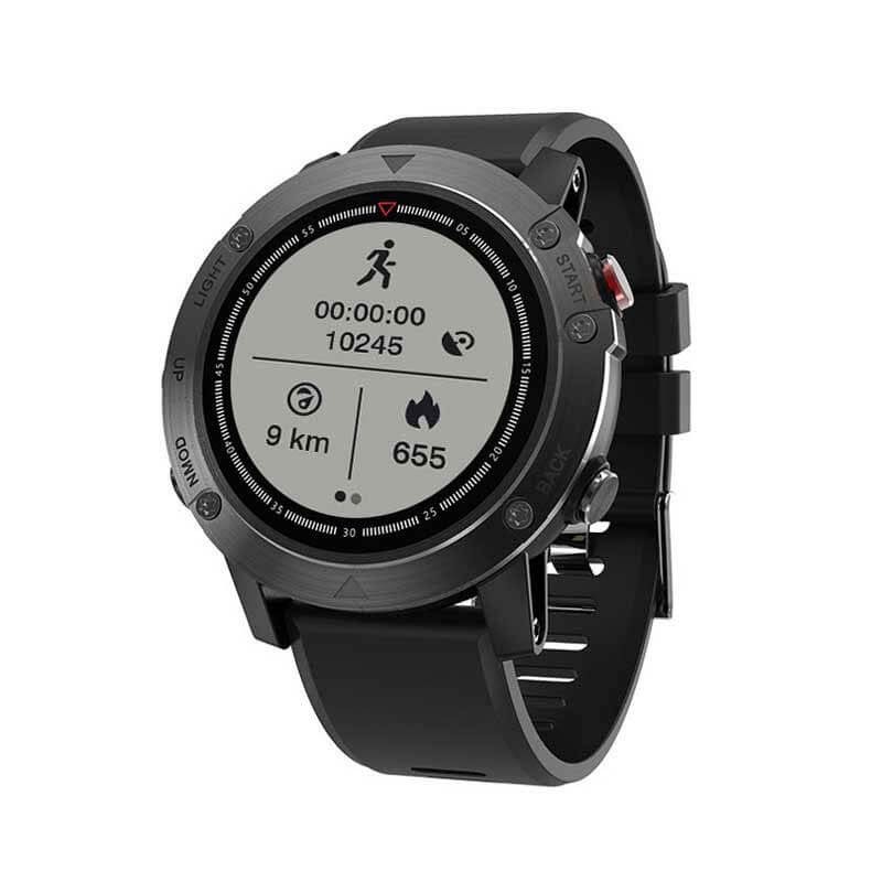 Aolon DM18 Smartwatch GPS 50M IP68 dengan Fungsi Monitor Detak Jantung / Fitness / Garmin-Hitam
