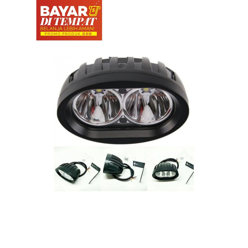 Lampu Tembak LED OWL Bulat 2 Mata 20 Watt Super Terang