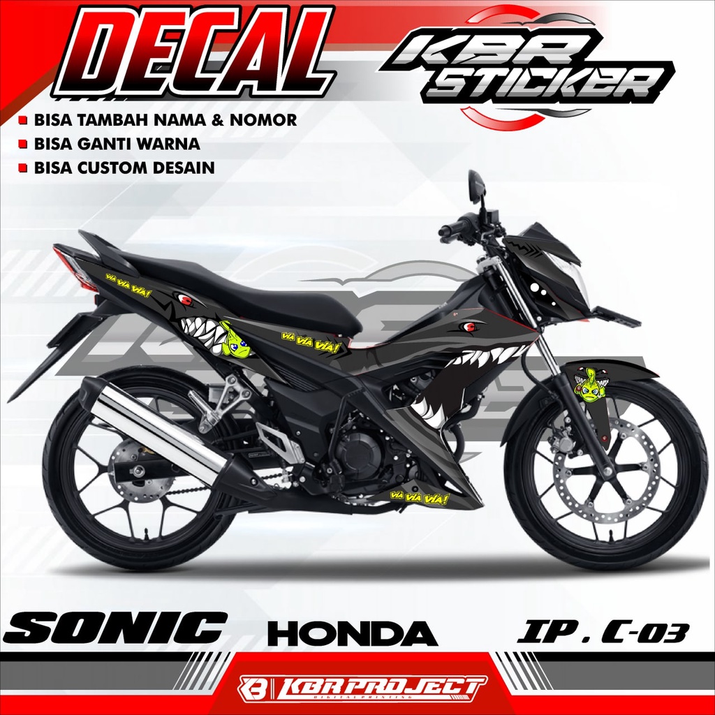 SONIC (COD) STICKER DECAL FULL BODY MOTOR SONIC.03