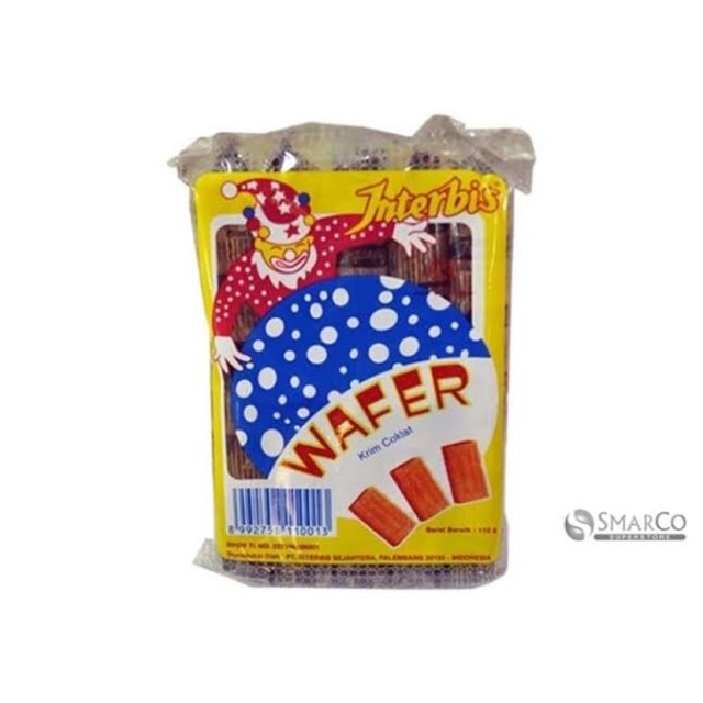 

Interbis Wafer Badut 110gr 1 pack isi 6