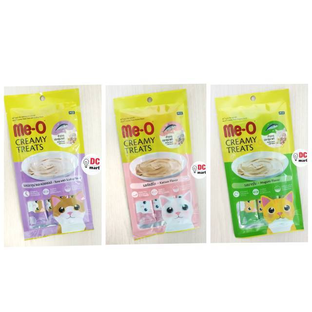 MEO Creamy Treats 60gr ( 15 Gr x 4 sachet ) / Makanan Cair Kucing Sachet