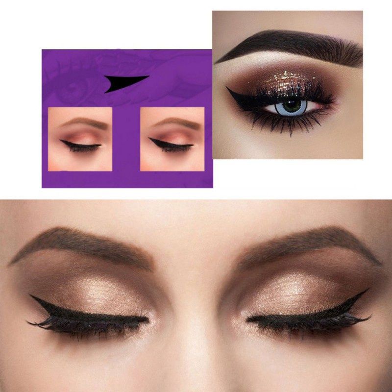 EYELINER STAMP 2 IN 1 WATERPROOF/CMAADU Women Stempel Eyeliner Ujung Ganda Cepat Kering