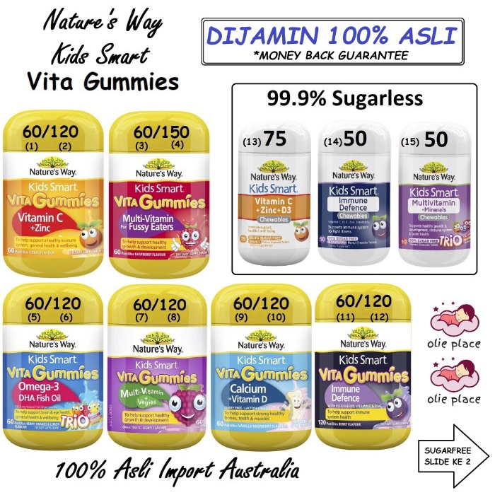 Nature'S Way Kids Smart Vita Gummies Multivitamin Vitamin Anak Vit Anak -