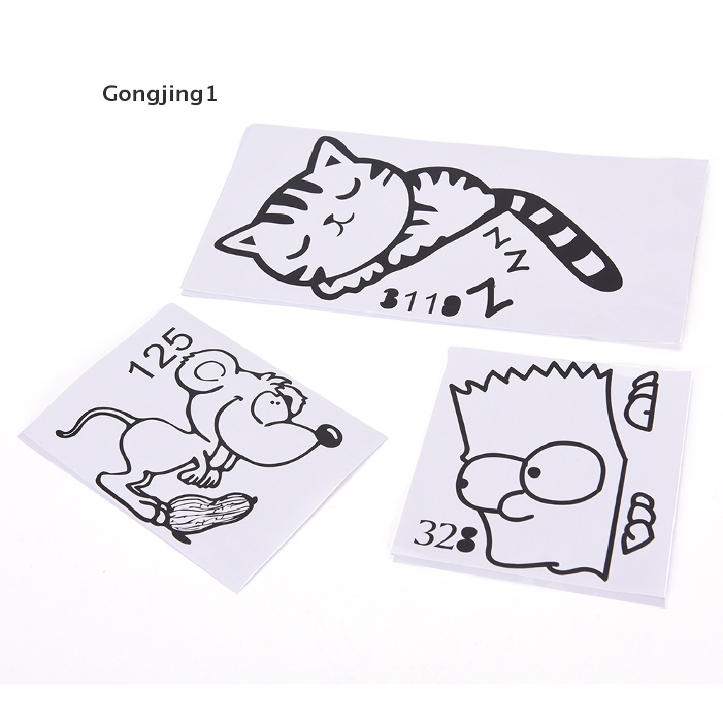 Gongjing1 Stiker Dinding Desain Kucing Anjing Model Diy