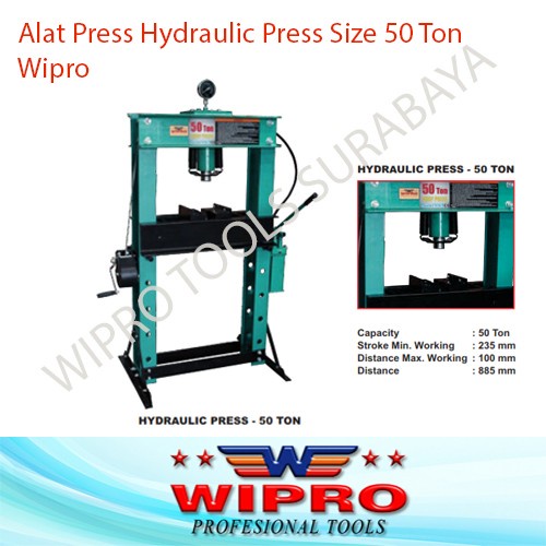 Mesin Hydraulic Press / Hidrolis Press Shop WIPRO Size 50 Ton 50ton