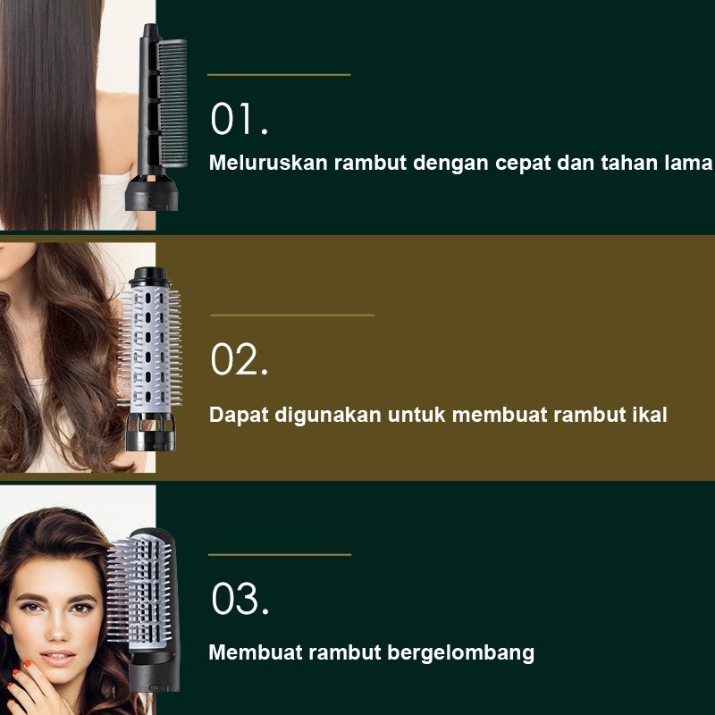 Hair Dryer 4 in 1 Pengering Rambut Hair Curler Pelurus Rambut 550watt