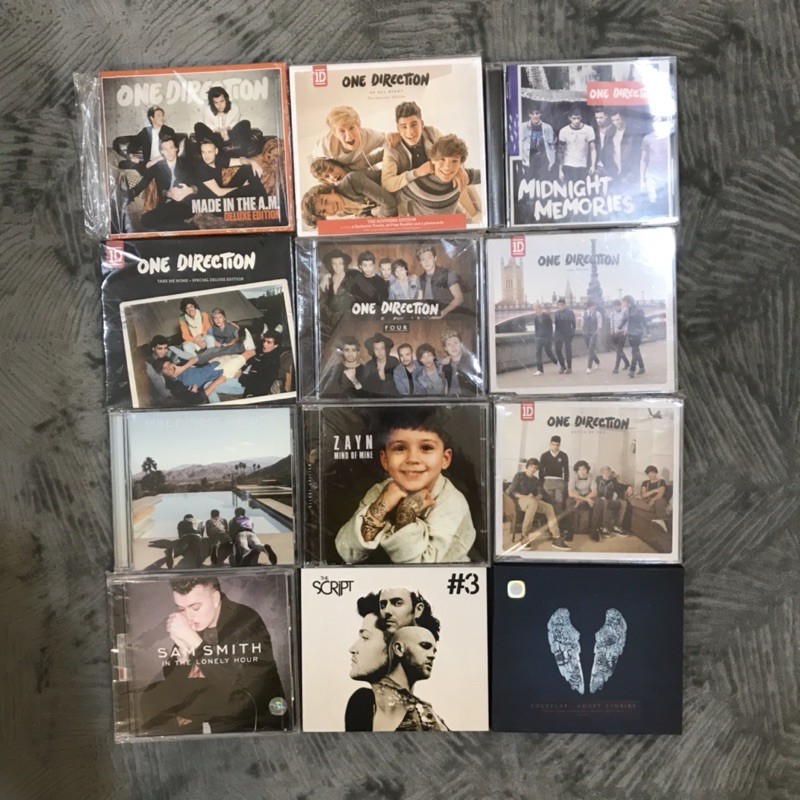 cd album one direction zayn harry louis niall harry styles the script coldplay jonas preloved mulus