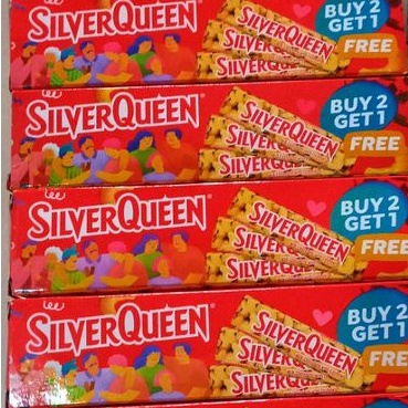 Silverqueen buy 2 get 1 free (3*58 gram) Custom Ucapan (free)