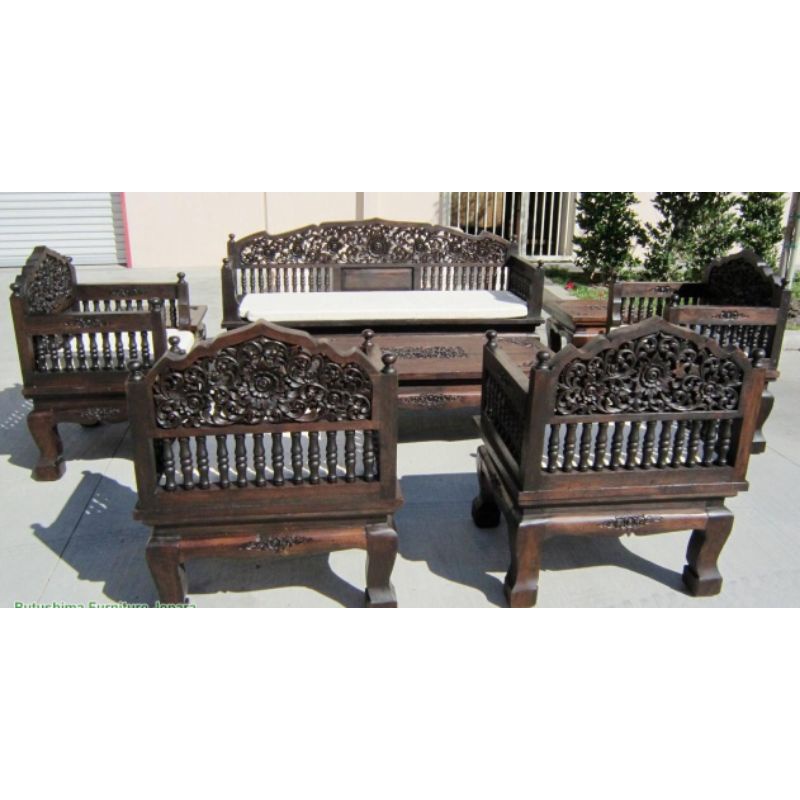 KURSI TAMU KLASIK JATI JEPARA MURAH