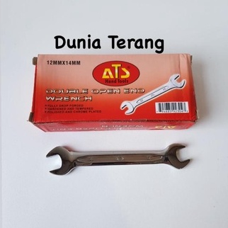 KUNCI PAS ATS 12x14 mm 12 mm 14 mm - Kunci Buka 12mmx14mm - Konci Pas 12-14- Double Open End Spanner 12mm 14mm ATS