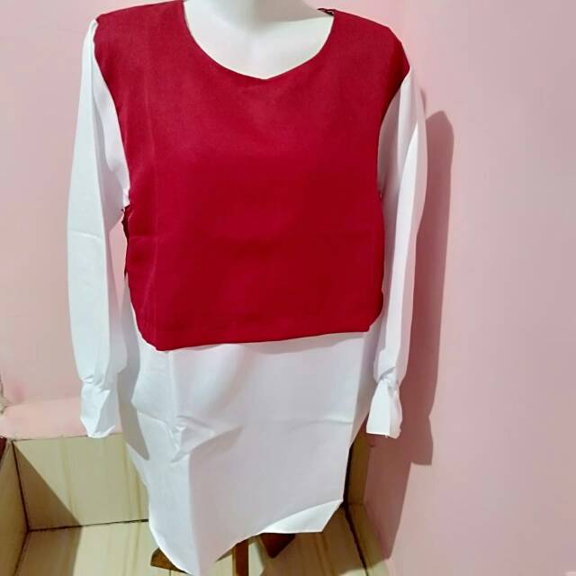 Atasan wanita/ atasan lengan panjang / atasan putih