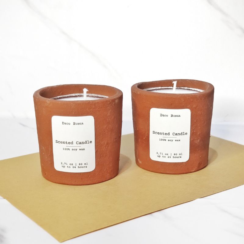 lilin aromaterapi 80 ml | soy wax scented candle gift deco bunga | hampers