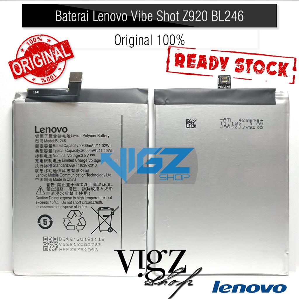 Baterai Lenovo Vibe Shot Z920 BL246 Original 100%