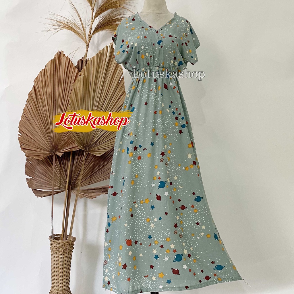 Dress Manohara Bali Panjang Mawar-Stralight Sage