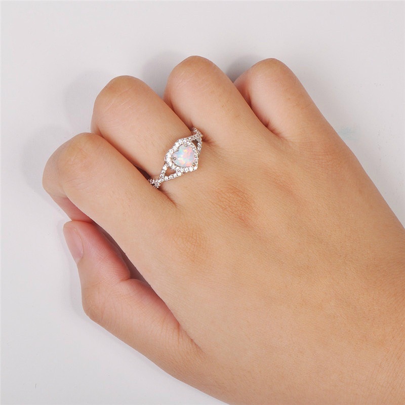 New Fashion Simple Opal European and American Fashion Ring