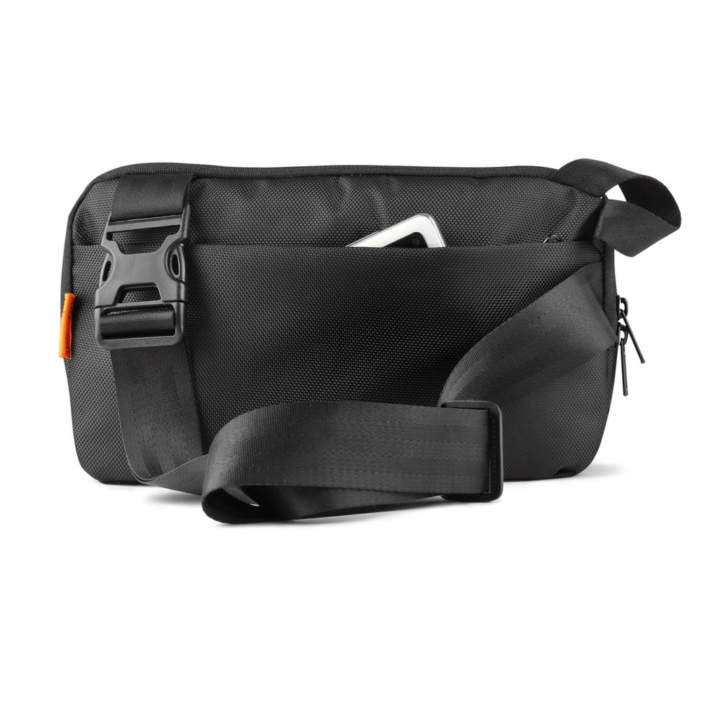 ANT PROJECT - Sling Bag Pria Water Resistant CROME Black