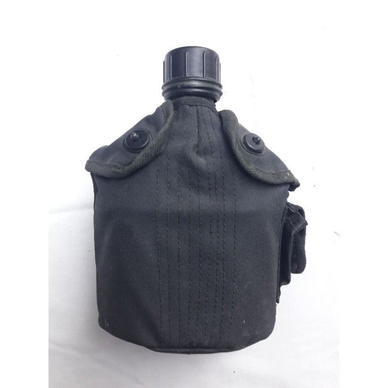 veples/peples botol air minum tni/tentara botol nesting camping import-hitam