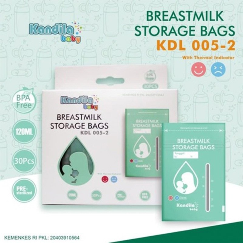 Kantong Asi Kandila Baby Breastmilk Storage KDL005-2 120mL 30pcs Perlengkapan Bayi