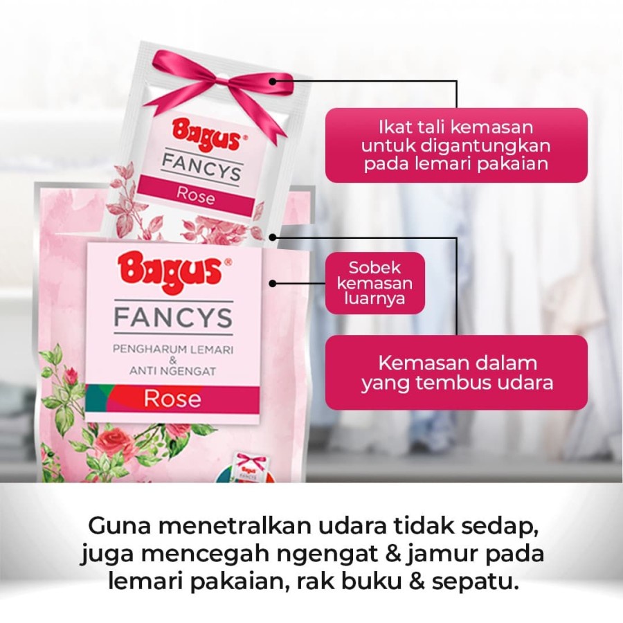 Triple Pack Bagus Fancys Jasmine Kamper Lemari Baju Rak Buku Sepatu