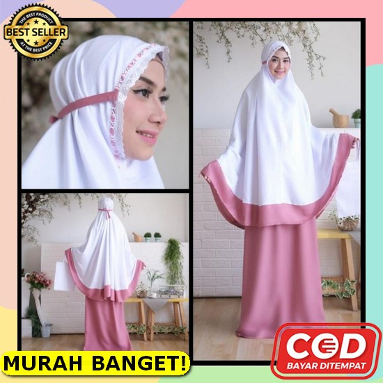 Cod Mukena Adeeba Ayana Princess Salsa Micro Jumbo Renda Seroja Twotone Full Renda Mukena Dewasa Wan