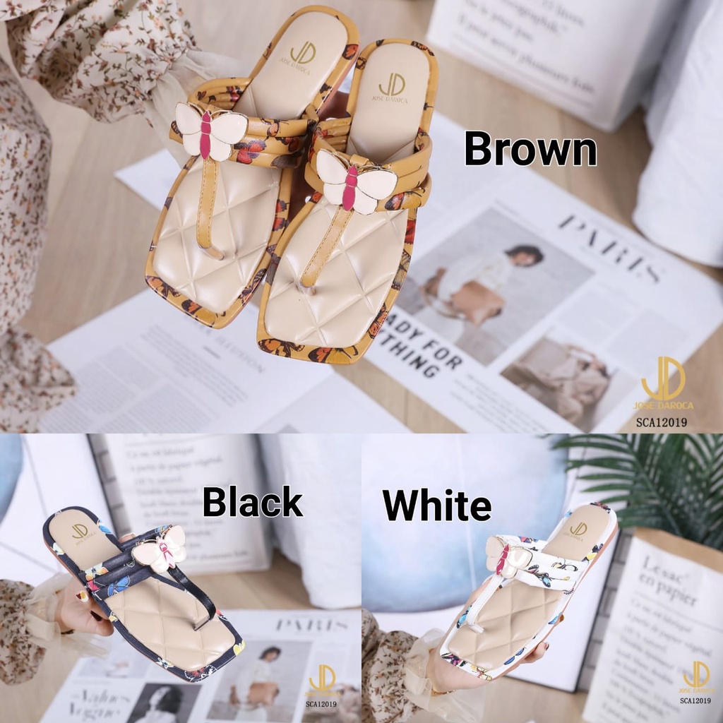 JOSE DAROCA Sandal Jepit Strappy Butterfly #SCA12019# Original