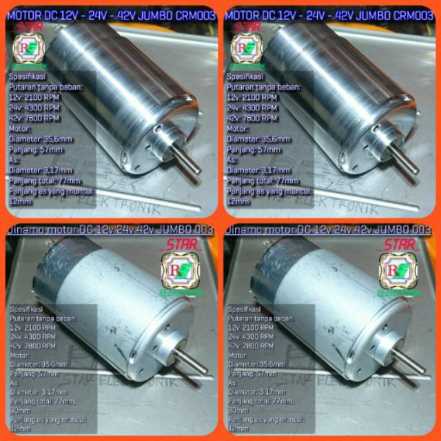 Dinamo / motor DC 24v - 42v mini drill JUMBO 003