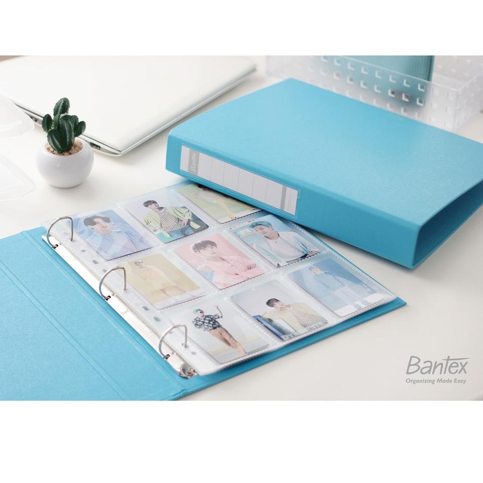 

⇕ Bantex Photocard Album A4 3 Ring Binder with Sleeve Pocket - Bubble Gum Color Blue – 8322P23 ゞ