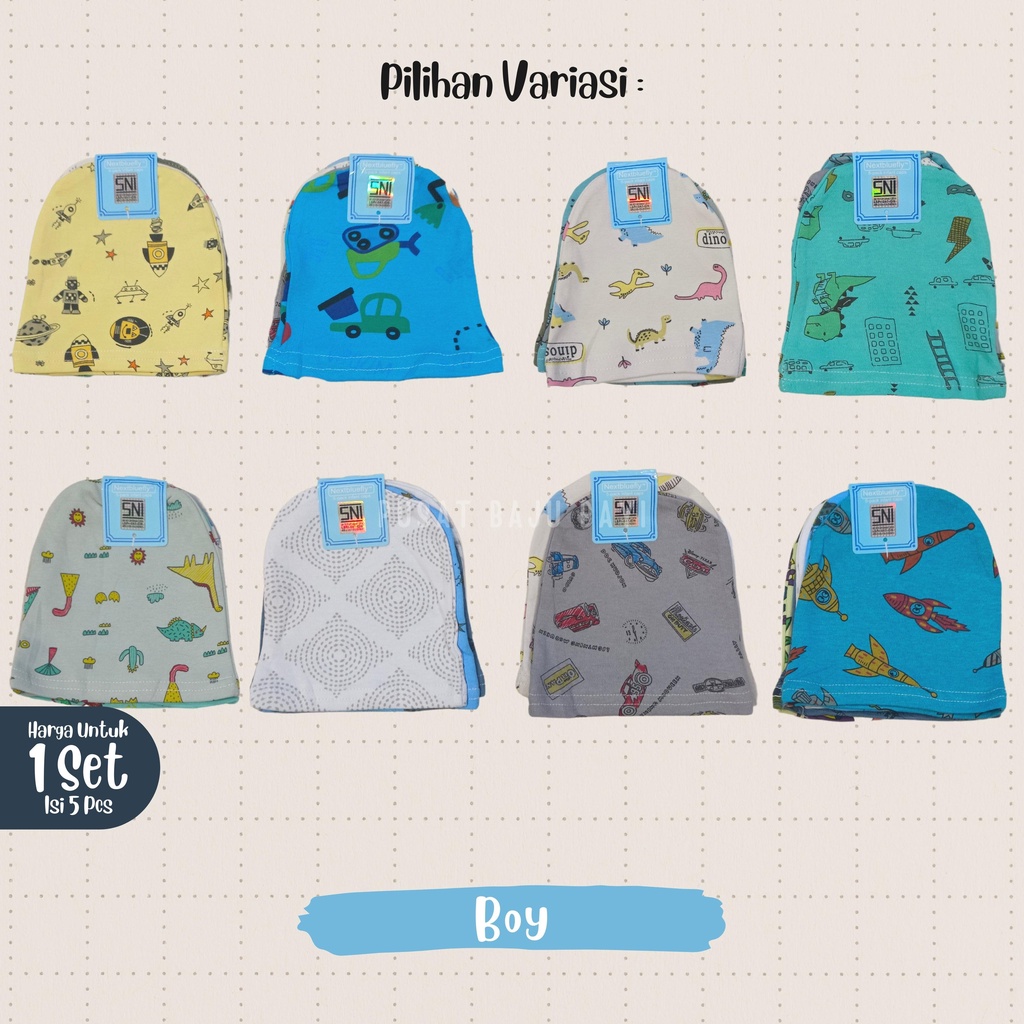 SALE 7.7 Topi Bayi Newborn Premium 5 in 1 SNI