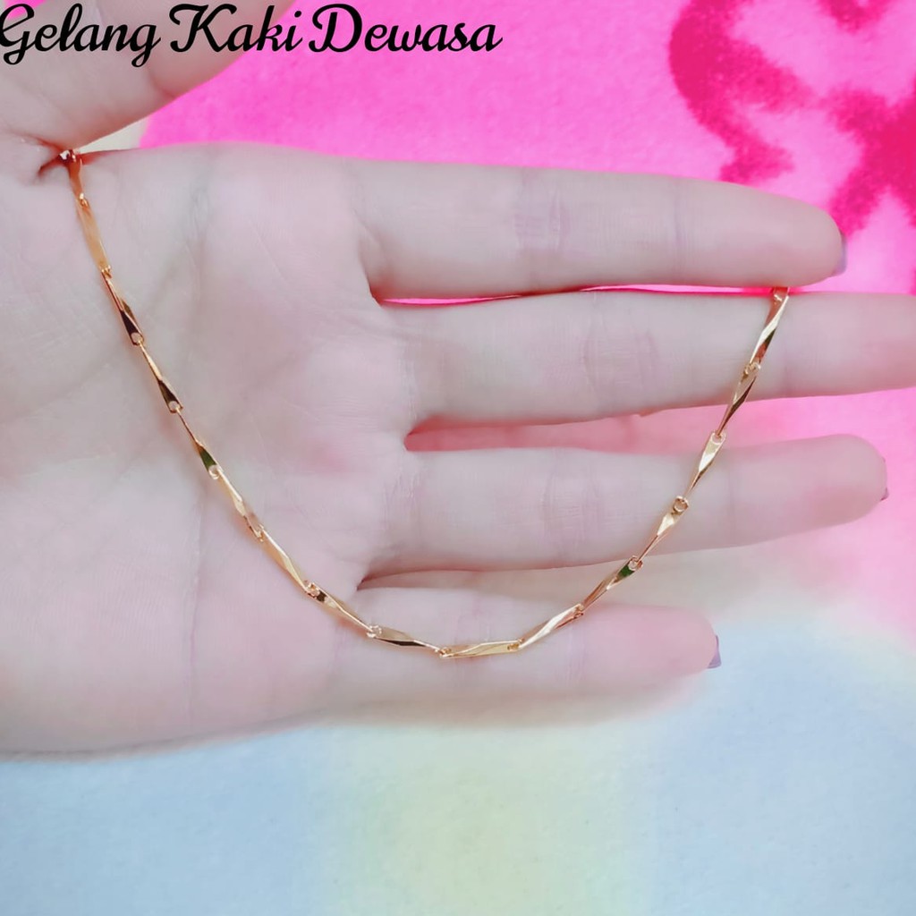 GELANG KAKI DEWASA YAXIYA LAPIS MAS 24K ASLI TERMURAH