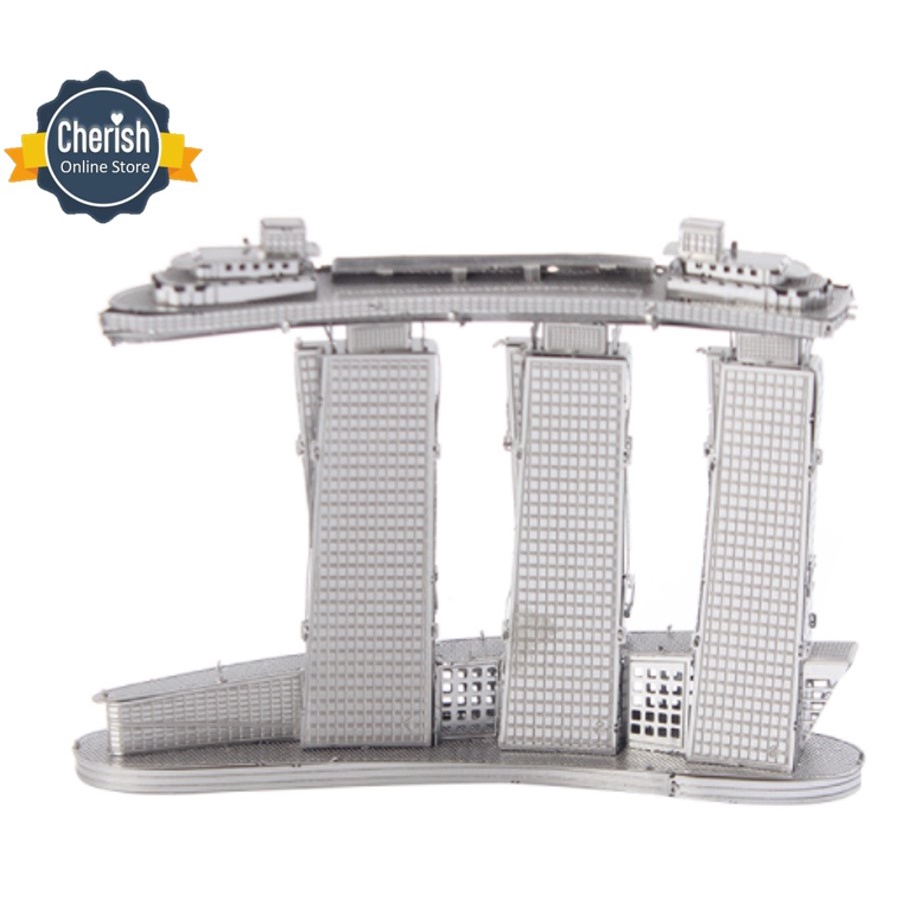 Nano Puzzle MARINA BAY SANDS HOTEL |3d Metal Puzzle MB-101