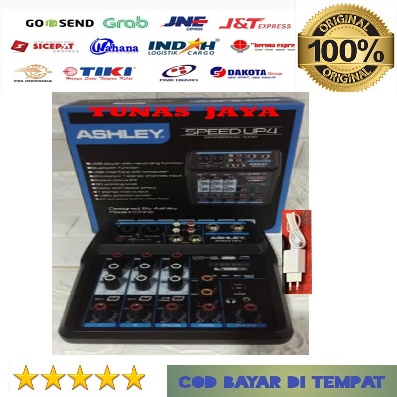 Mixer Audio ASHLEY Speed Up 4  4 Channel USB Bluetooth Garansi Resmi ORIGINAL