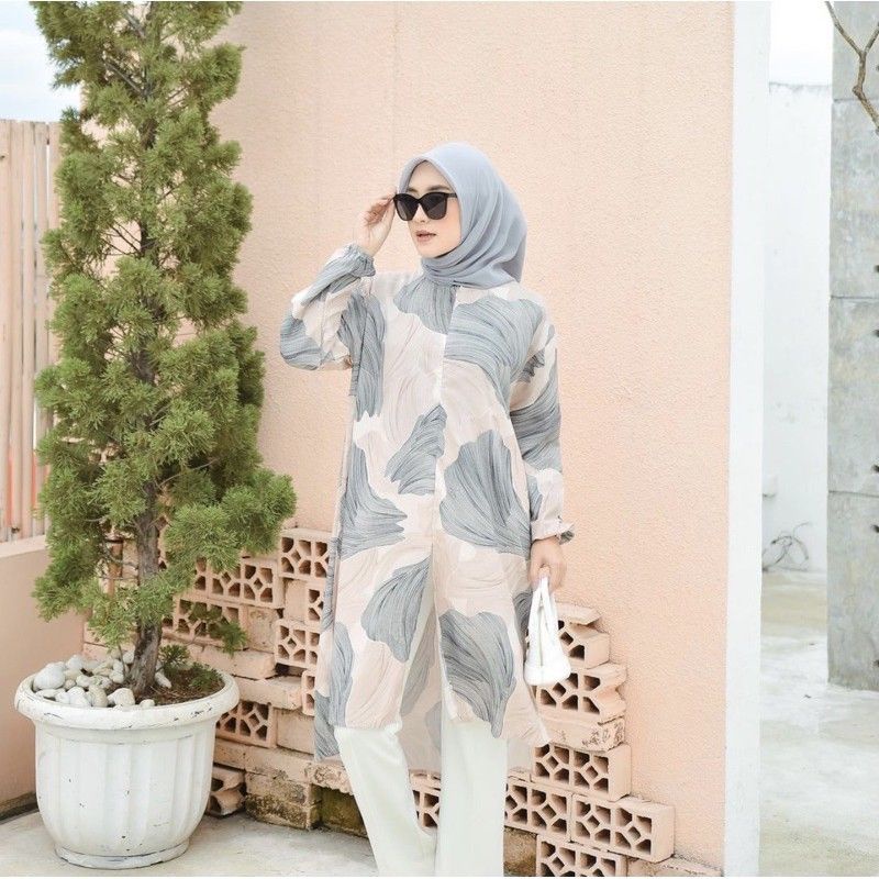 Tunik motif busui friendly