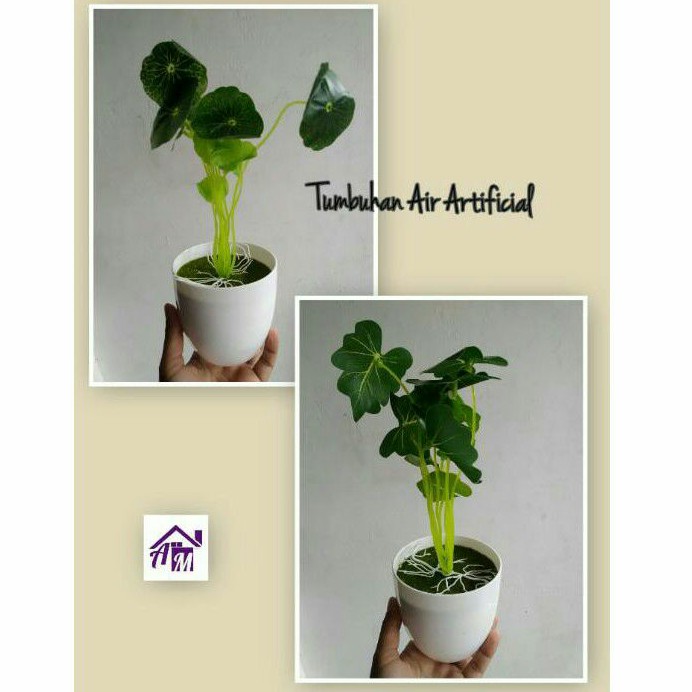 Tanaman Air Lotus Artificial Pot Plastik