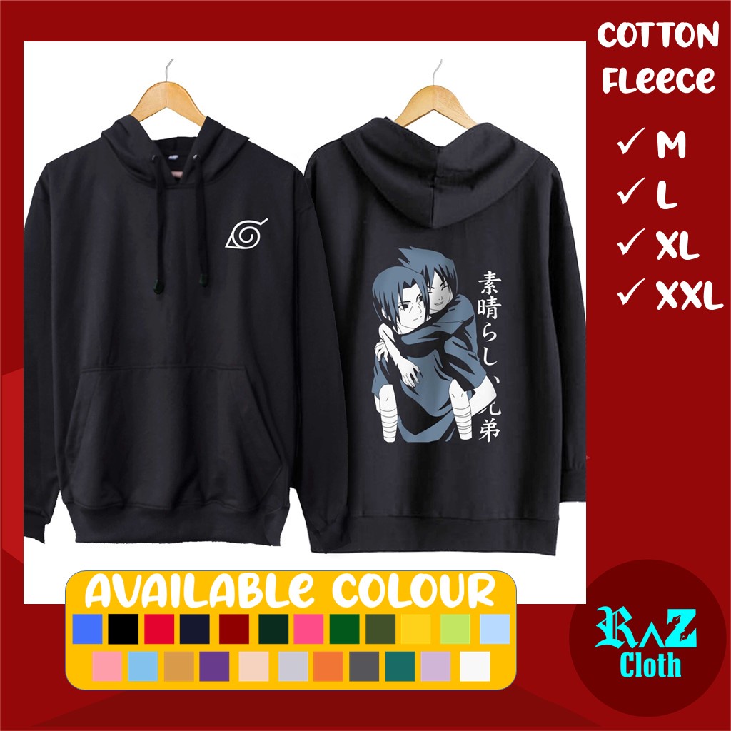 JAKET HOODIE JUMPER ANIME NARUTO SASUKE ITACHI UCIHA CLAN