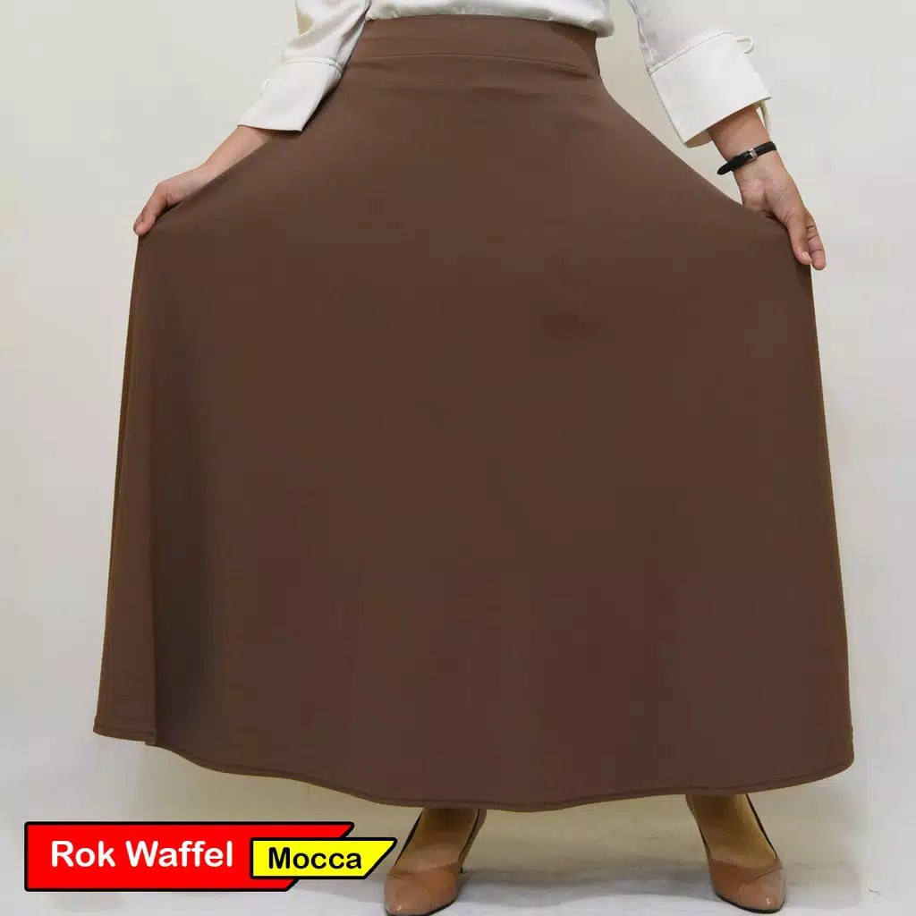 ROK MAXI SKIRT WAFLE CREPE TERMURAH