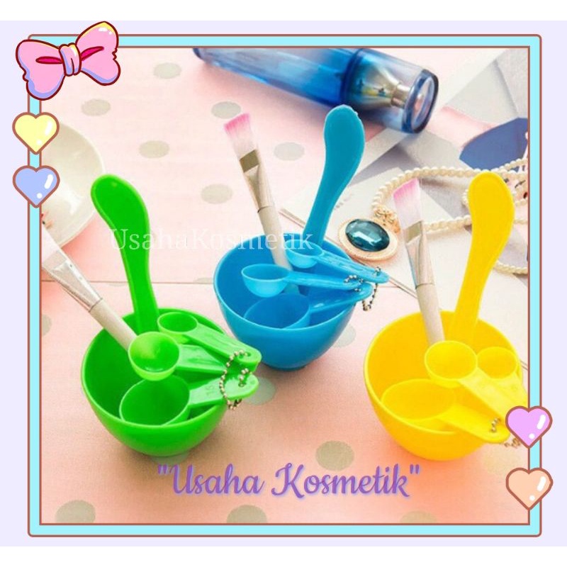 MANGKOK MASKER SET 4 IN 1/MASK BOWL/SPATULA+SENDOK+MANGKOK+KUAS PAKET HEMAT NO. 902