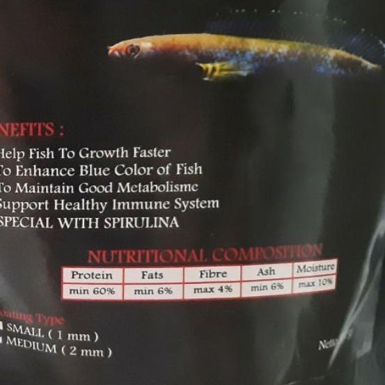 ☆ Pelet Premium Blue Channa 100g Pakan Chana Cana Andrao Pulchra
 ✿