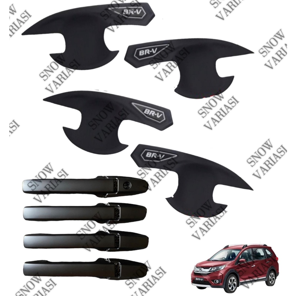 Paket Outer Handle Cover Honda Brv Hitam Dop Doff