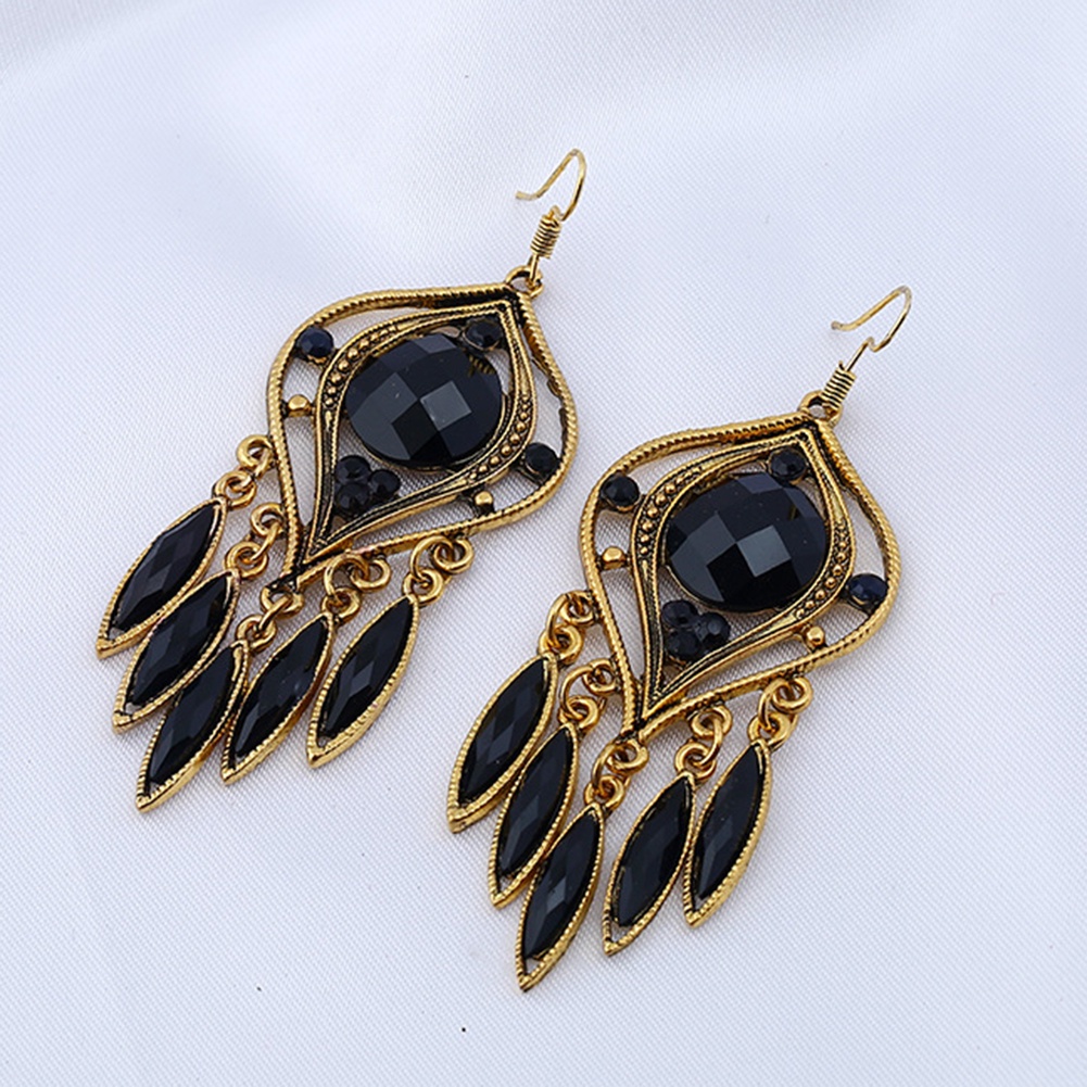 Hu Hu Hu Hu Hu Alat Bantu Pasang Kacamata♡ Anting Kait Gantung Bahan Resin Desain Ukiran Hollowrumbai Gaya Bohemian Untuk Wanita