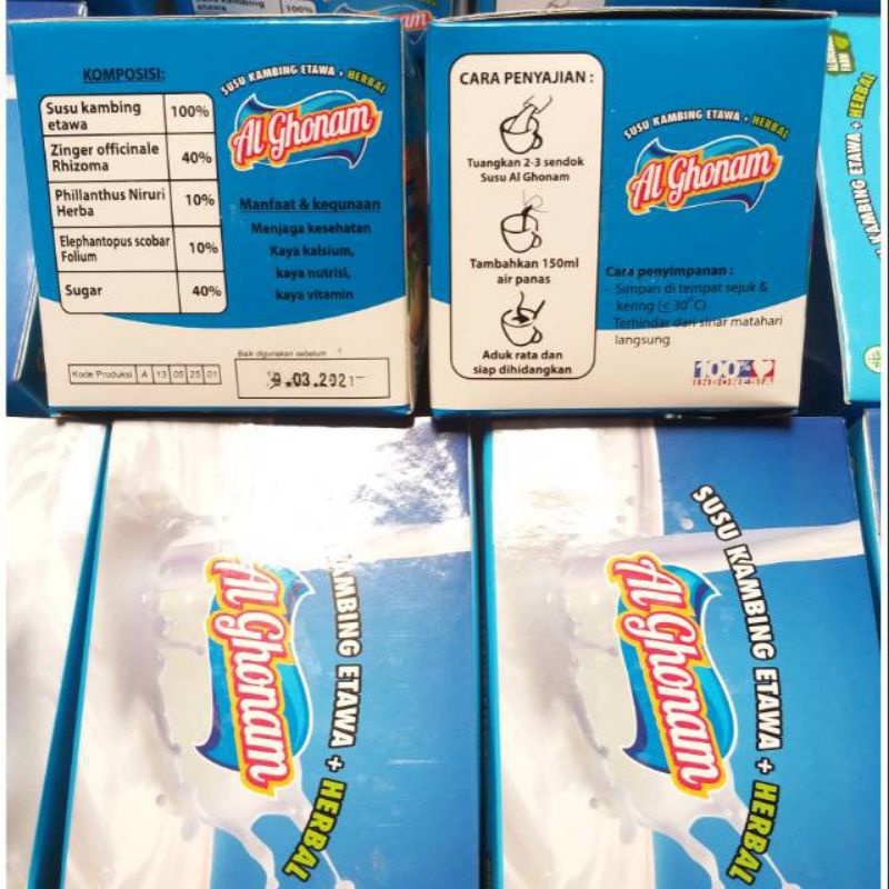 

susu kambing al ghonam sac isi 10