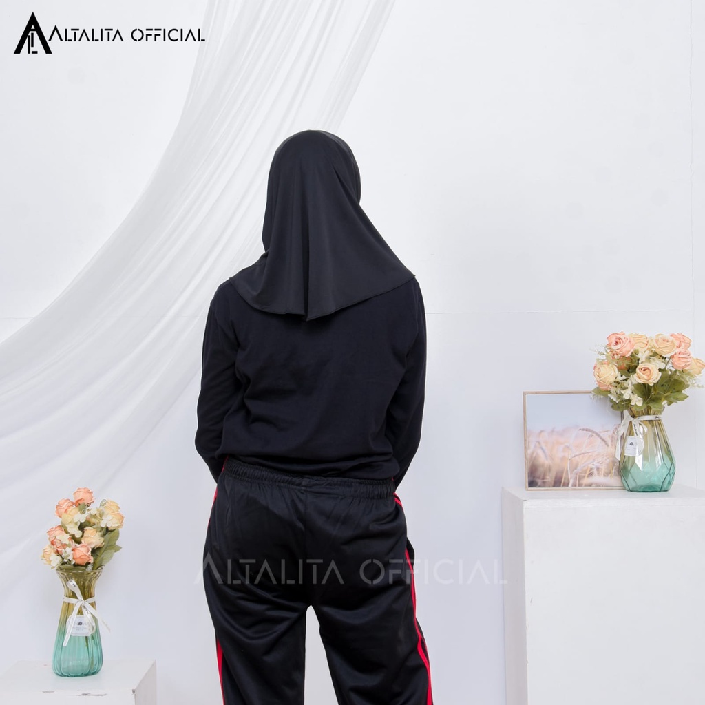 Altalita - Jilbab Sport Instant pet Bahan Jersey Spandek Polos Premium Cocok Untuk Sekolah Olahraga dan Sehari-Hari