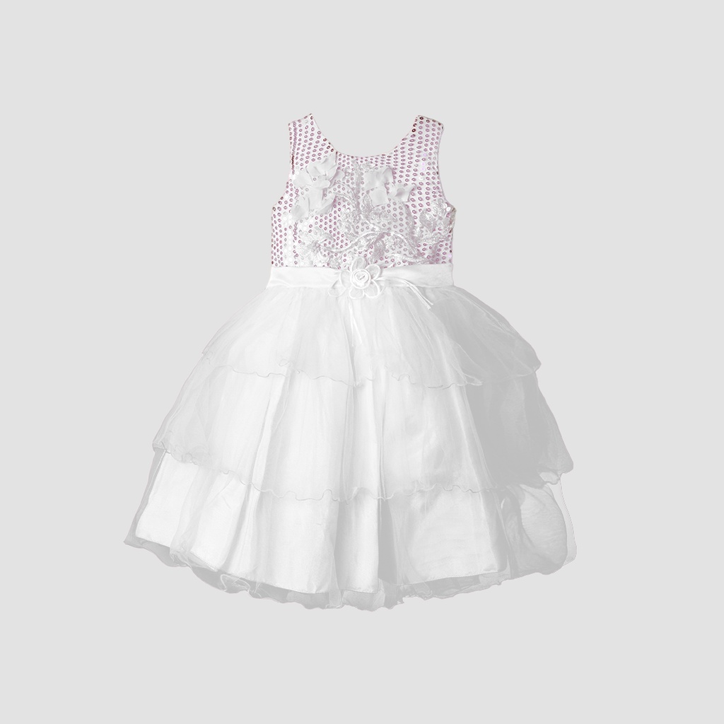 Myra Baju Anak Perempuan Dress Anak Satin Tilla Ruffle Lace Elegan (1656)