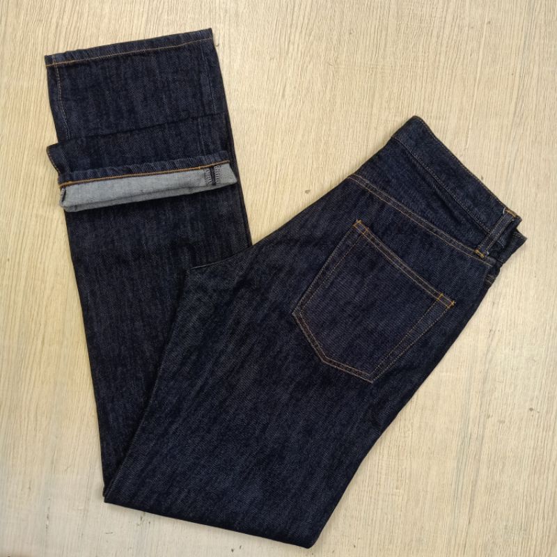 celana GU jeans slim fit straight import branded original