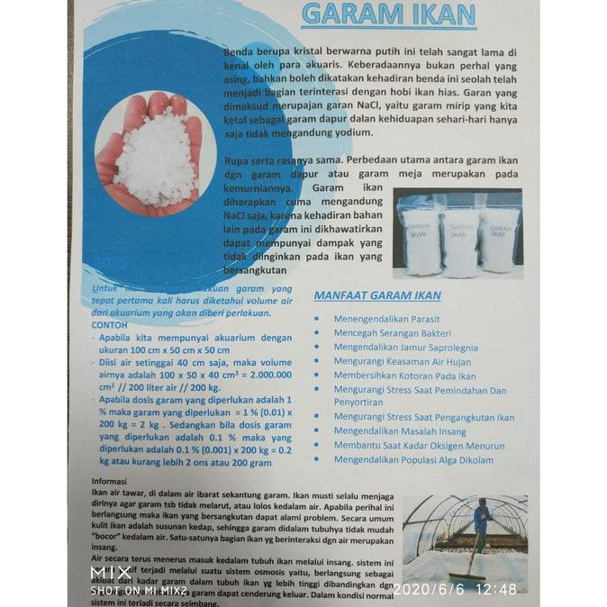 NEW PRODUK GARAM IKAN KRISTAL LAUT, GARAM KOI, GARAM KOLAM, GAREM IKAN