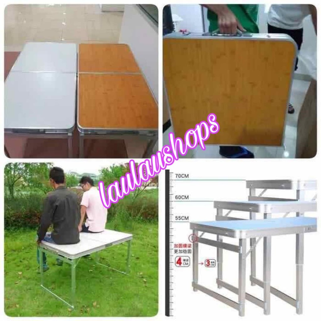 Meja Lipat Koper HPL - Biru