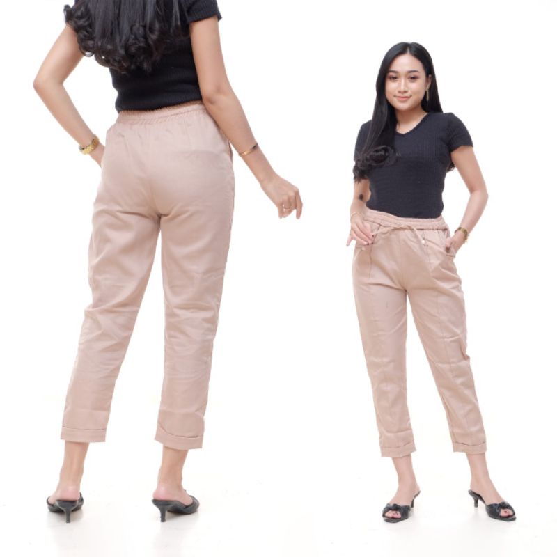 BAGGY PANTS PREMIUM AMERICA DRILL GRADE A CELANA PANJANG WANITA