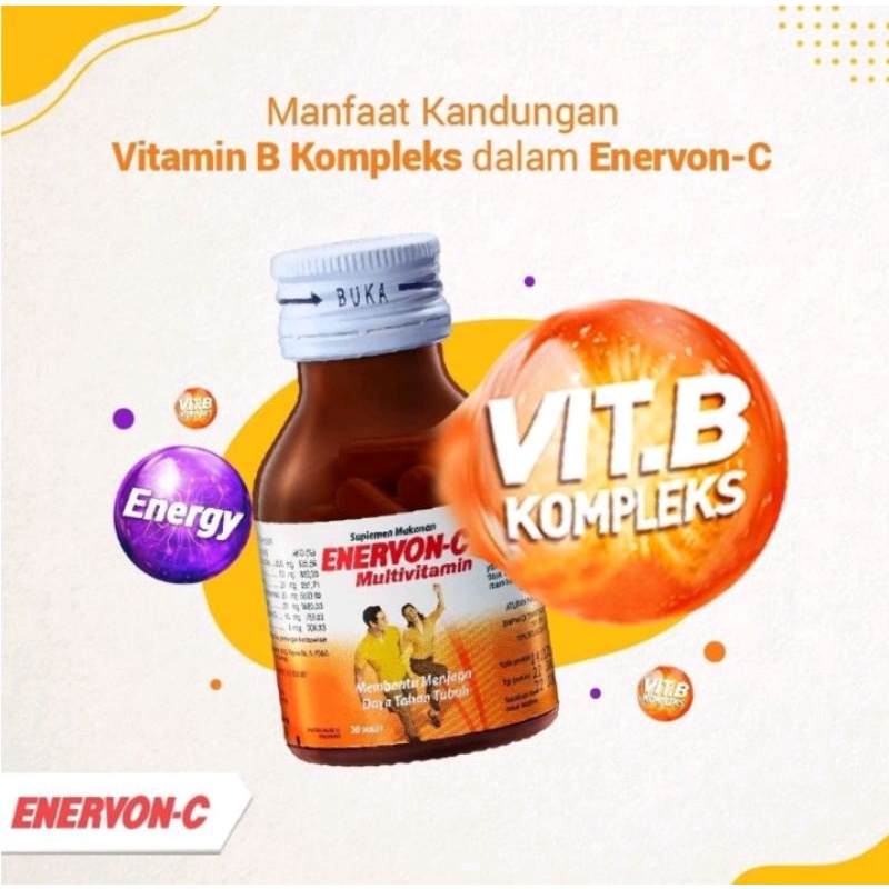 Enervon-C Botol 30 Tablet Multivitamin Tubuh