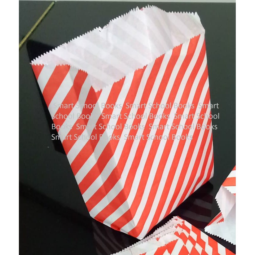 

Paper Bag - Kantong Kertas Putih - Garis Merah Souvenir Bungkus