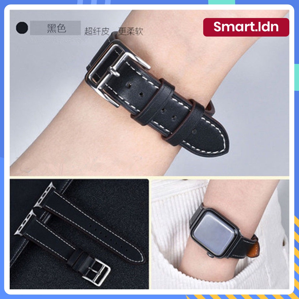 iWatch Leather Strap for Apple Watch S9 8 Ultra 7 6 5 Replacement Band